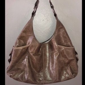 Kenneth Cole reaction brown leather hobo bag
